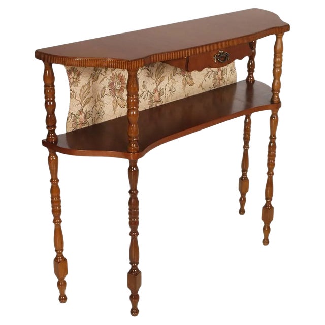 Vintage Console in Polished Walnut For Sale