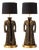 Bronze Coat Table Lamps with Brass Bases from Justfurnituress SRL, Set of 2 For Sale