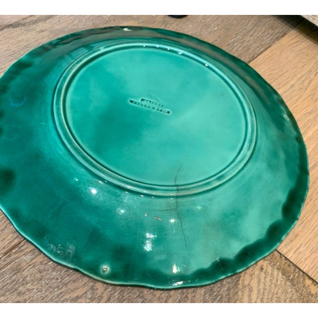 Black Mid 20th Century Serving Stand With English and Italian Majolica Plates - Set of 4 For Sale - Image 8 of 10