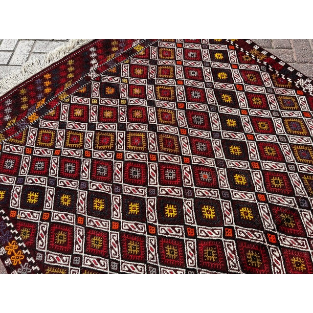 1960s Vintage Turkish Kilim Rug - 61" X 105.5" For Sale - Image 9 of 11