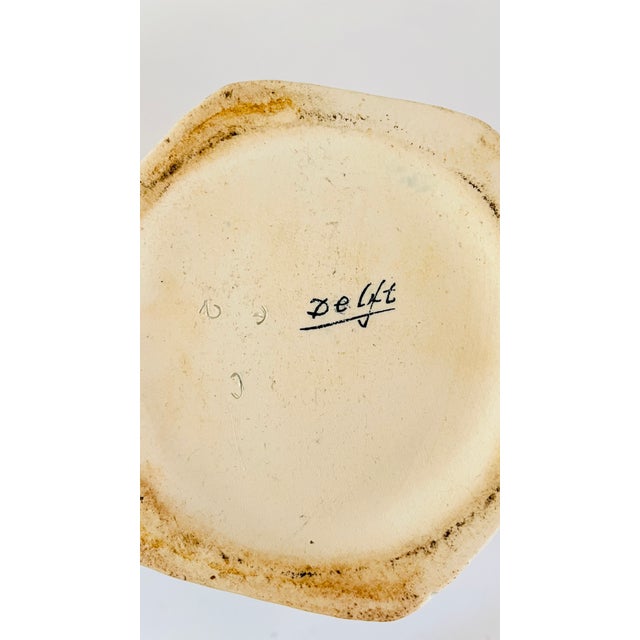 Antique Pillar Lamps from Royal Delft, 1930, Set of 2 For Sale - Image 6 of 8