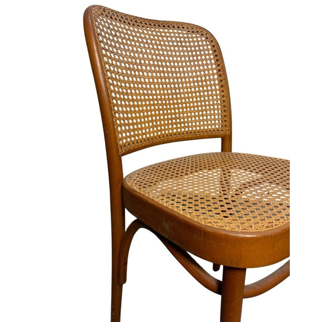 Vintage Thonet No. 811 Style Prague Bentwood & Cane Dining Chairs, Set of 4, C. 1960s–1980s For Sale - Image 12 of 18