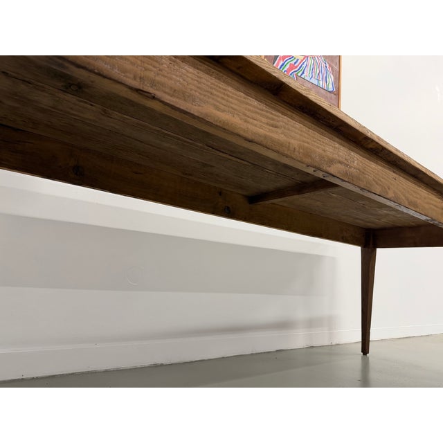 Farmhouse Table with Tapered Legs, 1950s For Sale - Image 17 of 18