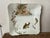 Vintage square Chinoiserie dish! This charming French painted ceramic dish from Charles Field Haviland features a child...