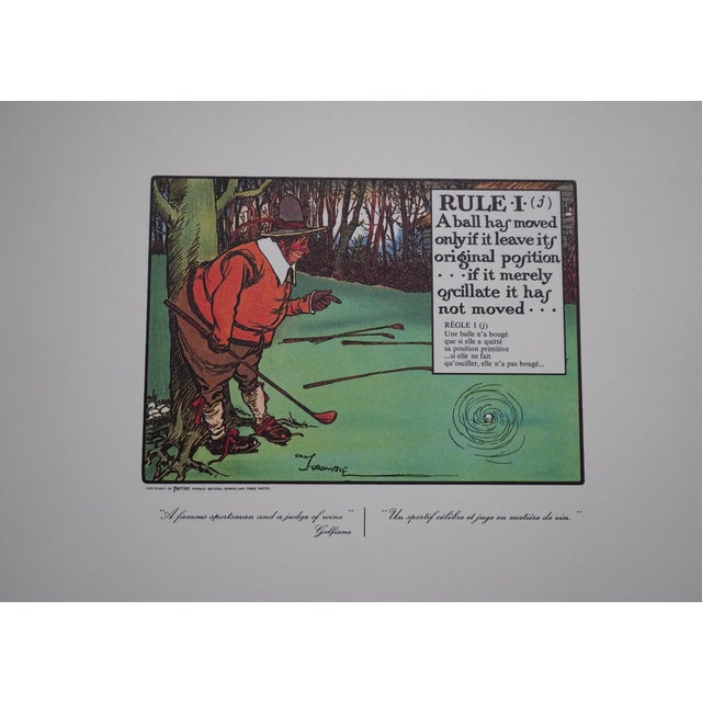 Complete set of 24 colorful lithographs featuring golf caricatures from a series illustrated by the British sports artist...