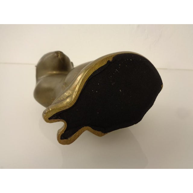 Large Cat Brass Door Stopper, 1960s For Sale - Image 18 of 18