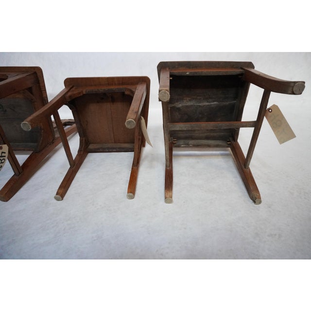 Early 20th Century Set of Four Similar Arts & Crafts Wood Chairs For Sale - Image 12 of 18