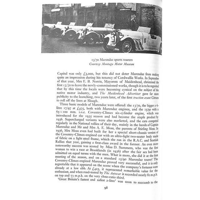 "Motor Car Lover's Companion" 1965 Hough, Richard [Edited By] For Sale - Image 4 of 10