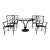 Vintage Restored Chinoiserie Patio Dining Set by Meadowcraft For Sale