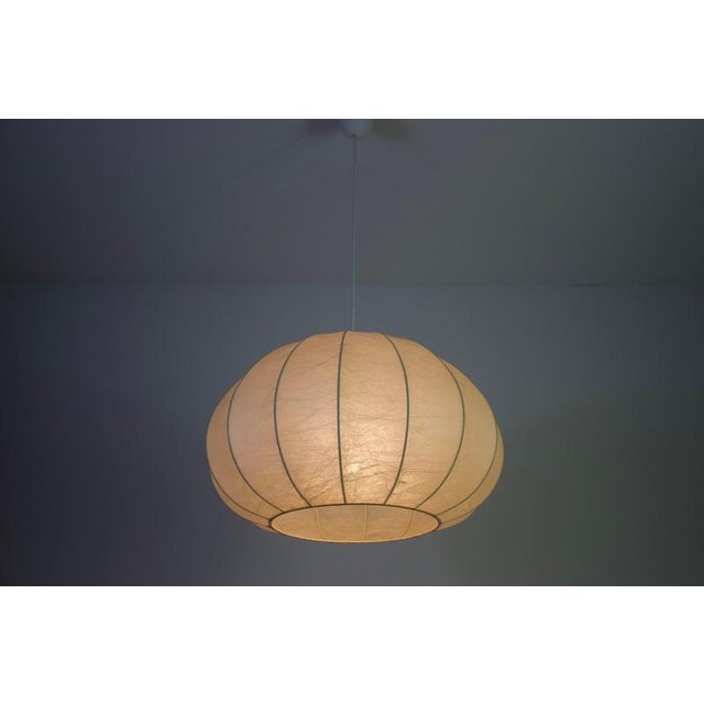 Mid-Century Round Cocoon Pendant Lamp, Italy, 1960s For Sale - Image 11 of 13