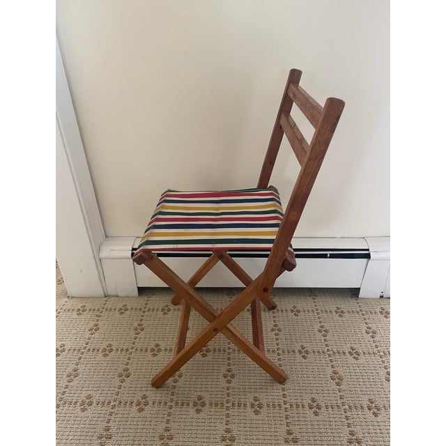 Vintage Canvas Childs Beach Chair For Sale - Image 4 of 6