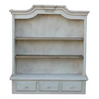 Lacquered Wall-Mounted Plate Cabinet with Drawers, 1960s For Sale