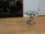 This Original Arthur Court Lily gilt side table with it's original round glass top and with the original gilt patina. This...