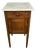 Antique French Oak Bedside Table with Marble Top For Sale