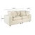 Wood Cali Natural Performance Fabric Modular Loveseat For Sale - Image 7 of 8