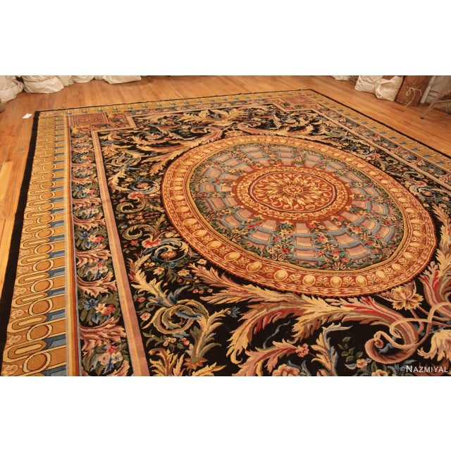 Renaissance Nazmiyal Collection Vintage Savonnerie Style Rug For Sale - Image 3 of 6
