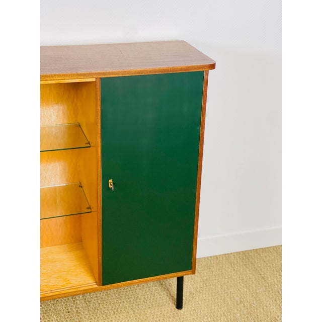 Vintage High Sideboard in Teak and Elm, 1960 For Sale - Image 4 of 11