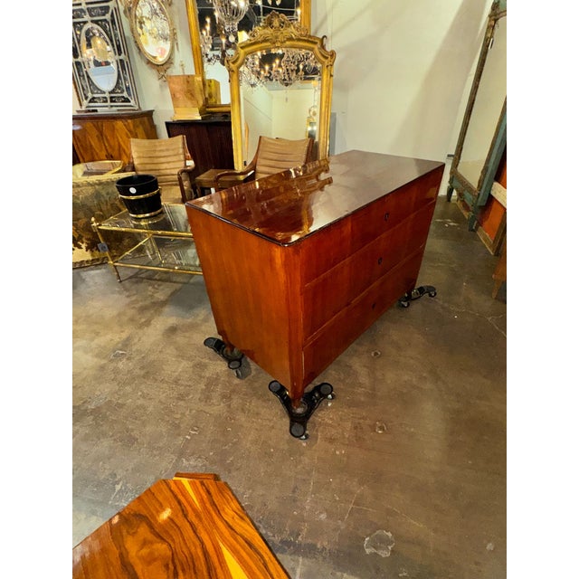 19th C. German Biedermeier Mahogany Commode For Sale In Dallas - Image 6 of 8