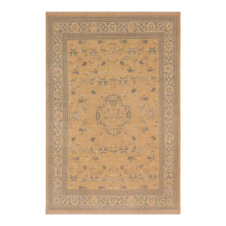 Shabby Chic Peach/Beige Wool Rug - 8'0'' X 10'6'' For Sale