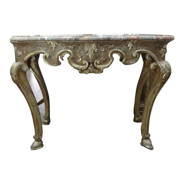 17th Century Italian Giltwood Console Table From Naples For Sale
