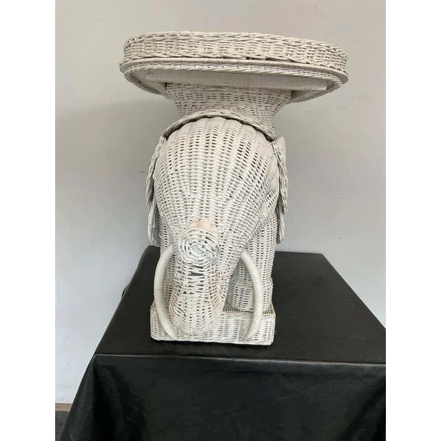 1970s Wicker Elephant Table For Sale In New York - Image 6 of 12