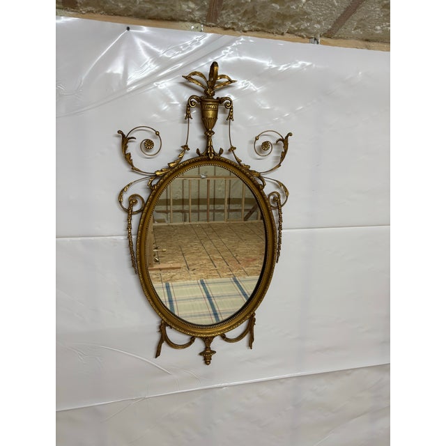 1940s Neoclassical Revival Style Mirror For Sale - Image 5 of 6