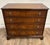 This is a stunning vintage Georgian style Chippendale flame mahogany banded satinwood side chest of drawers or bachelor’s...