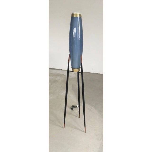 Danish Tripod Floor Lamps by Svend Aage Holm Sørensen for Holmegaard, 1950s, Set of 2 For Sale - Image 9 of 10