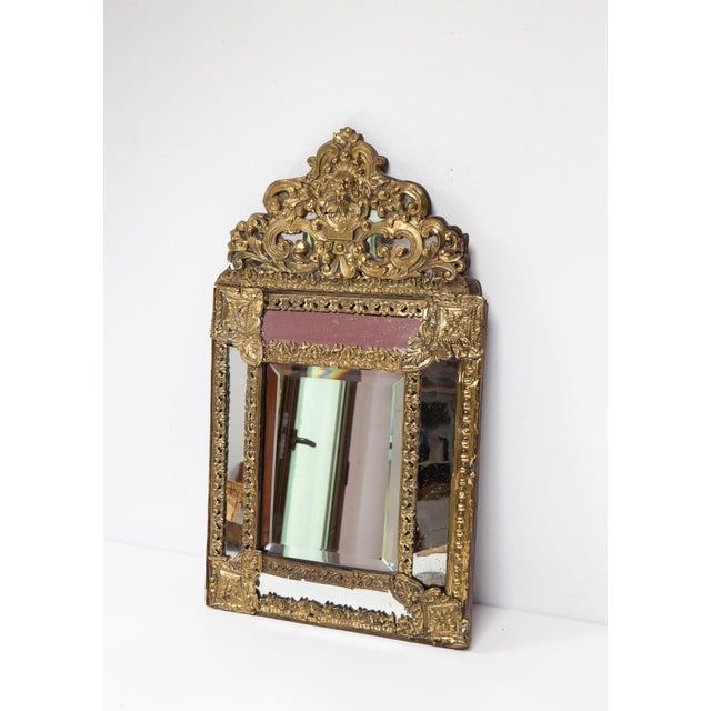 Measurements: 60 cm high, 34 cm wide, 6 cm deep (total). The central mirror measures 23.5 x 17.5 cm.