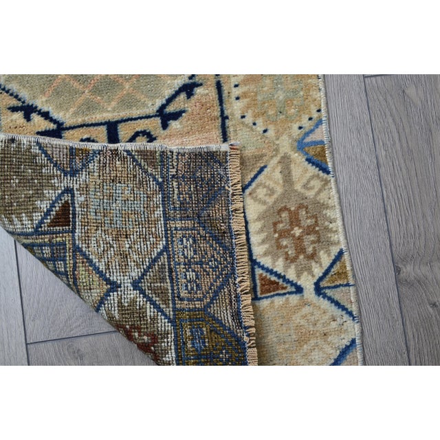1960s Etnic Decor Turkish Vintage Entryway Small Rug For Sale - Image 5 of 6