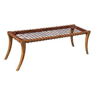 Modern Mid Century Klismos Bench For Sale