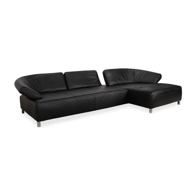 Butterfly Corner Sofa in Black Leather from Ewald Schillig For Sale - Image 4 of 18