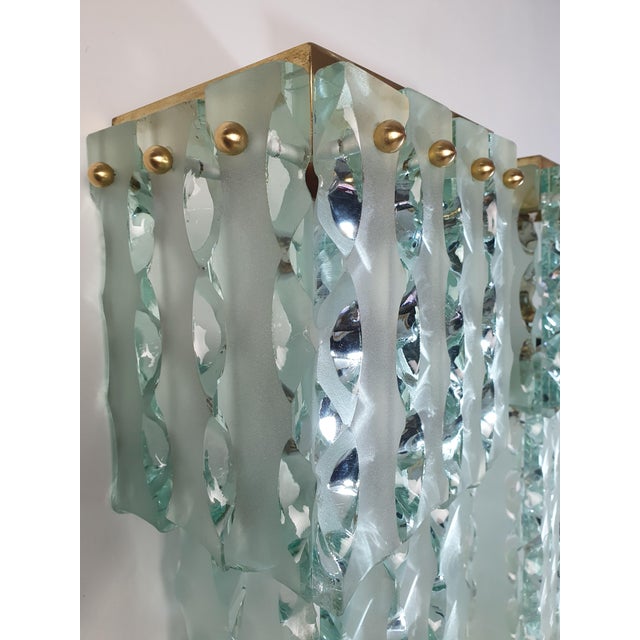 Metal Mid-Century Large Murano Wall Sconces, Italy, Set of 2 For Sale - Image 7 of 16