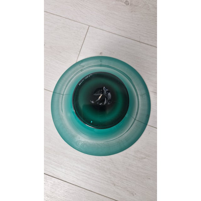 Bowl in Green Model Annitrenta Murano Glass from Venini, 1990s For Sale - Image 12 of 15