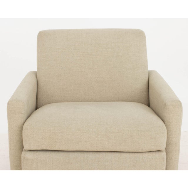 Beige Pair of Modern Wool Upholstered Reclining Chairs For Sale - Image 8 of 12