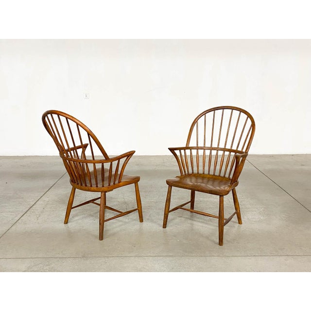 Brown CH18A Dining Chairs by Frits Henningsen for Carl Hansen & Son, Set of 2 For Sale - Image 8 of 18