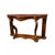 An elegant and impressive console table in wood and walnut burl, crafted in the second half of the 19th century, featuring...