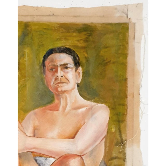 Realism Original Male Nude Oil Painting, Erotic Art by Ukrainian Artist 79-59 For Sale - Image 3 of 6