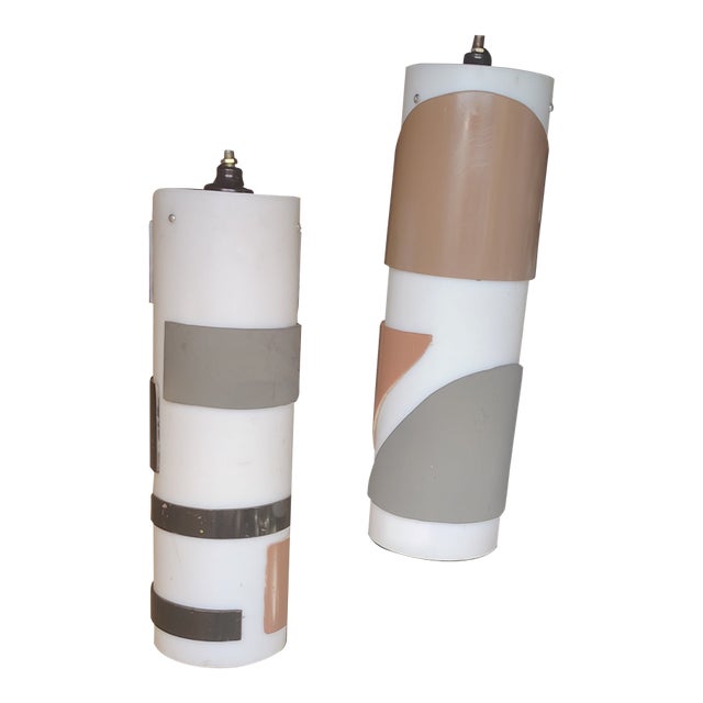 Custom Made Pendant Lamps - a Pair For Sale