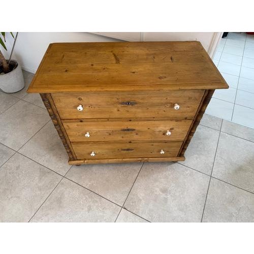Antique Biedermeier Chest of 3 Drawers For Sale - Image 4 of 18