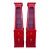 Pair of Vibrant Red & Aubergine Spanish Revival Style Curios For Sale