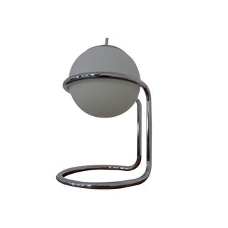Opal Glass Table Ball Lamp, Italy, 1960s For Sale