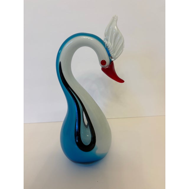 Mid-Century Modern Vintage Mid-Century Modern Sommerso Murano Tall Herons, Set of 3 For Sale - Image 3 of 5