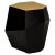 High Three Rocks Black and Brass Side Table by Insidherland For Sale - Image 9 of 9