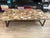 Marina Home Vein-Cut Petrified Wood Coffee Table on Bronze-Tone Steel Base For Sale - Image 9 of 10