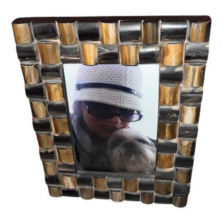 Circa 1990’s Woven Look Picture Frame For Sale