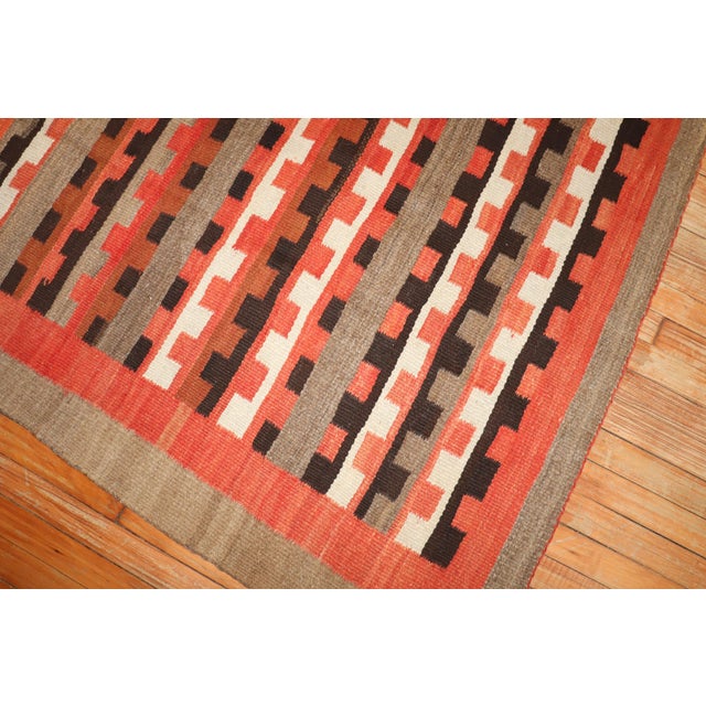 Early 20th Century Zabihi Collection American Navajo Square Tribal Rug - 4'5" x 4'9" For Sale - Image 4 of 11