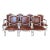 Caramel Leather and White Painted French Armchairs - Set of 7 For Sale
