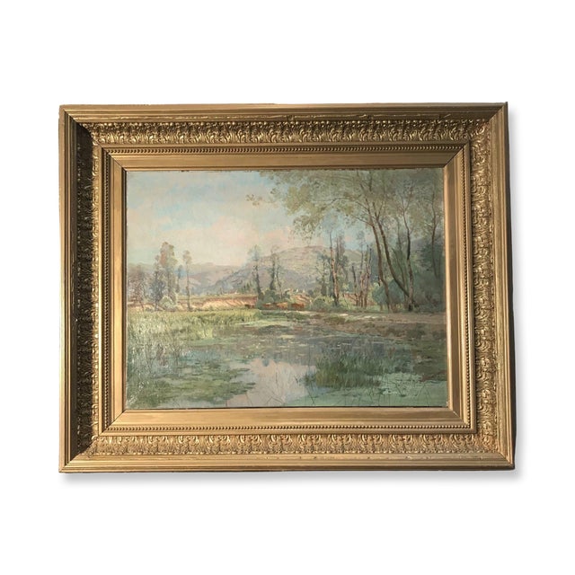 Late 19th Century French Impressionist Landscape Oil Painting by JL Million, Framed For Sale - Image 9 of 9