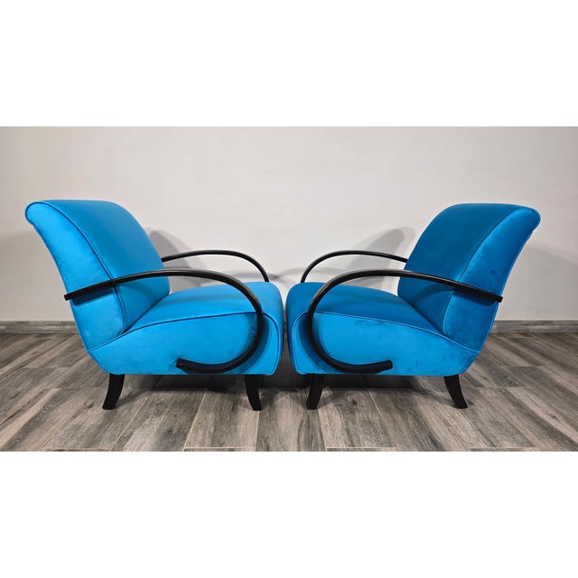 Mid-Century Modern Set of Lounge Chairs by Jindrich Halabala, 1940s For Sale - Image 3 of 11